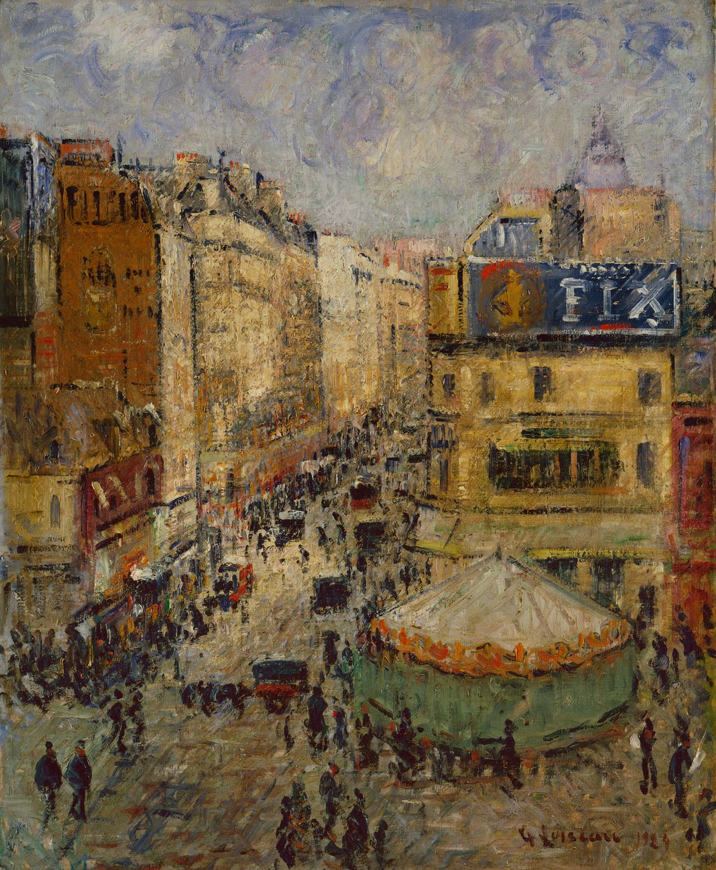 Rue de Clignancourt, Paříž od Gustave Loiseau