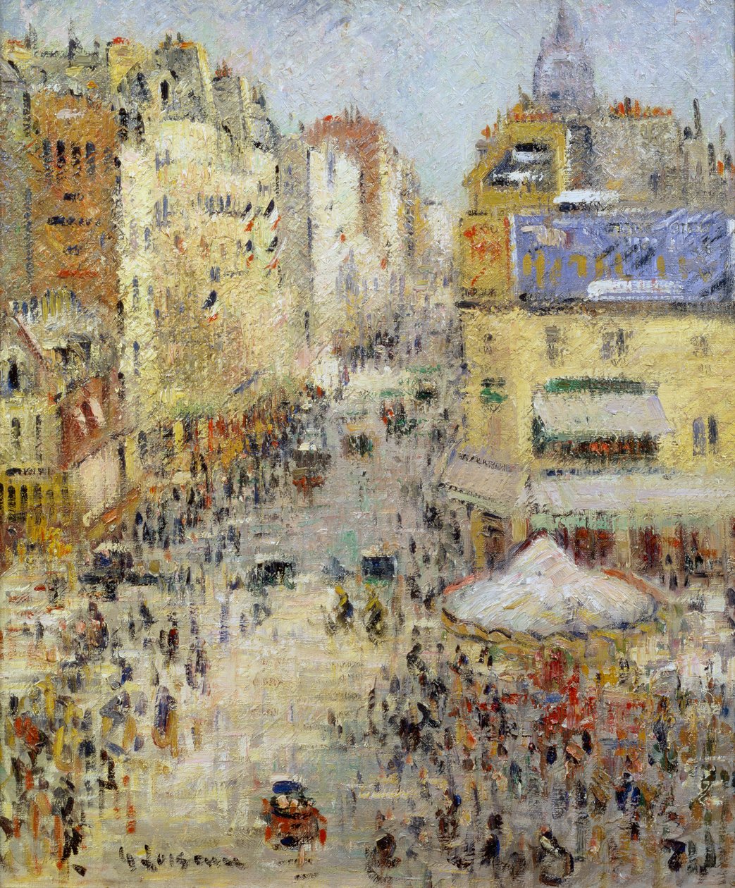 14. července v Paříži, Rue de Clignancourt, 1925 od Gustave Loiseau