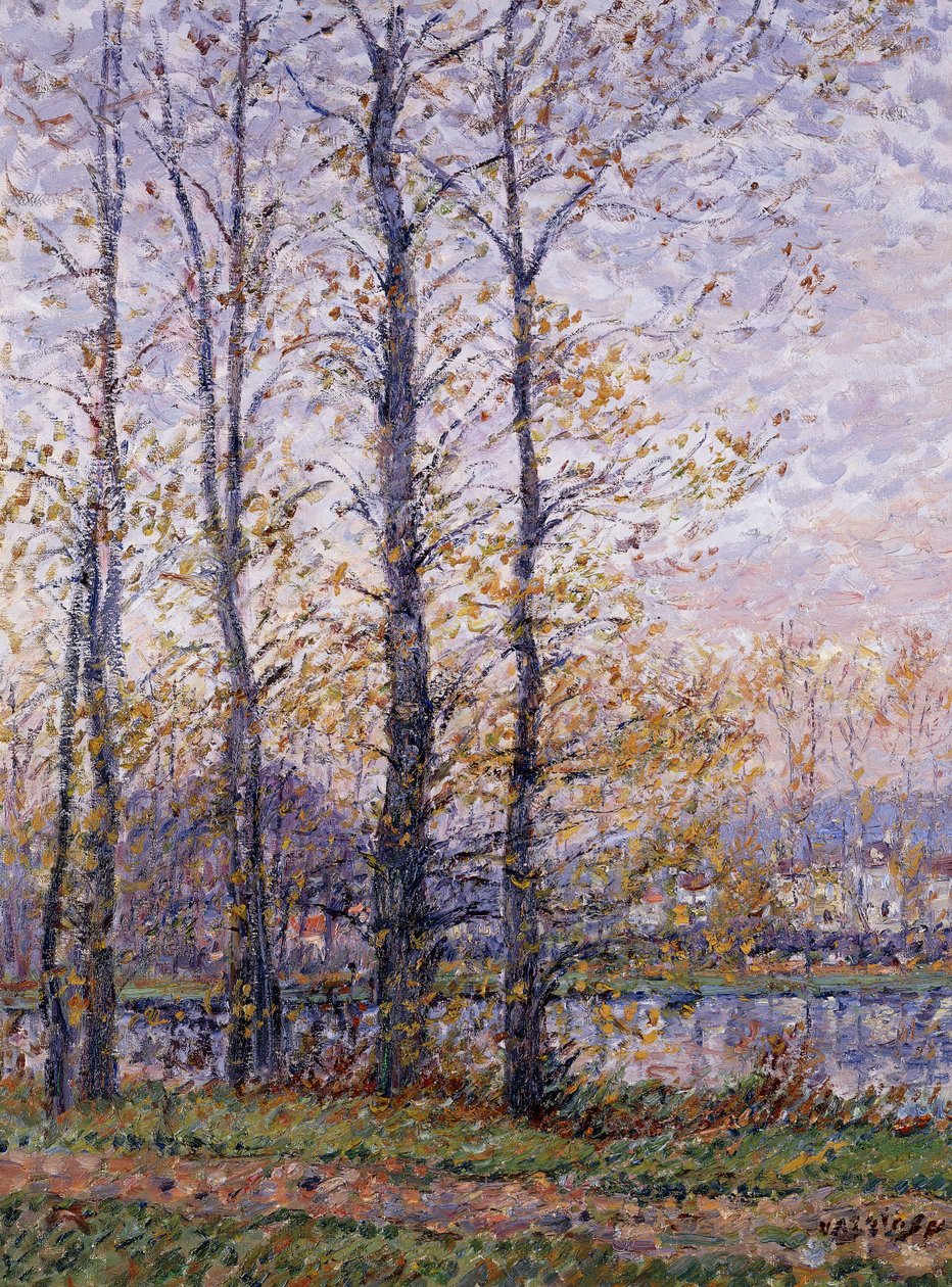The Banks of the Oise at Precy; Břehy Oise v Precy, od Gustave Loiseau
