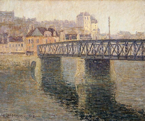 Železný most v St. Ouen od Gustave Loiseau