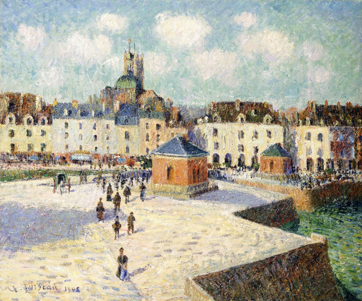 Nábřeží v Dieppe ve slunečním světle, 1905 od Gustave Loiseau