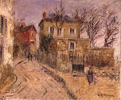 Village Road (olej na plátně) od Gustave Loiseau