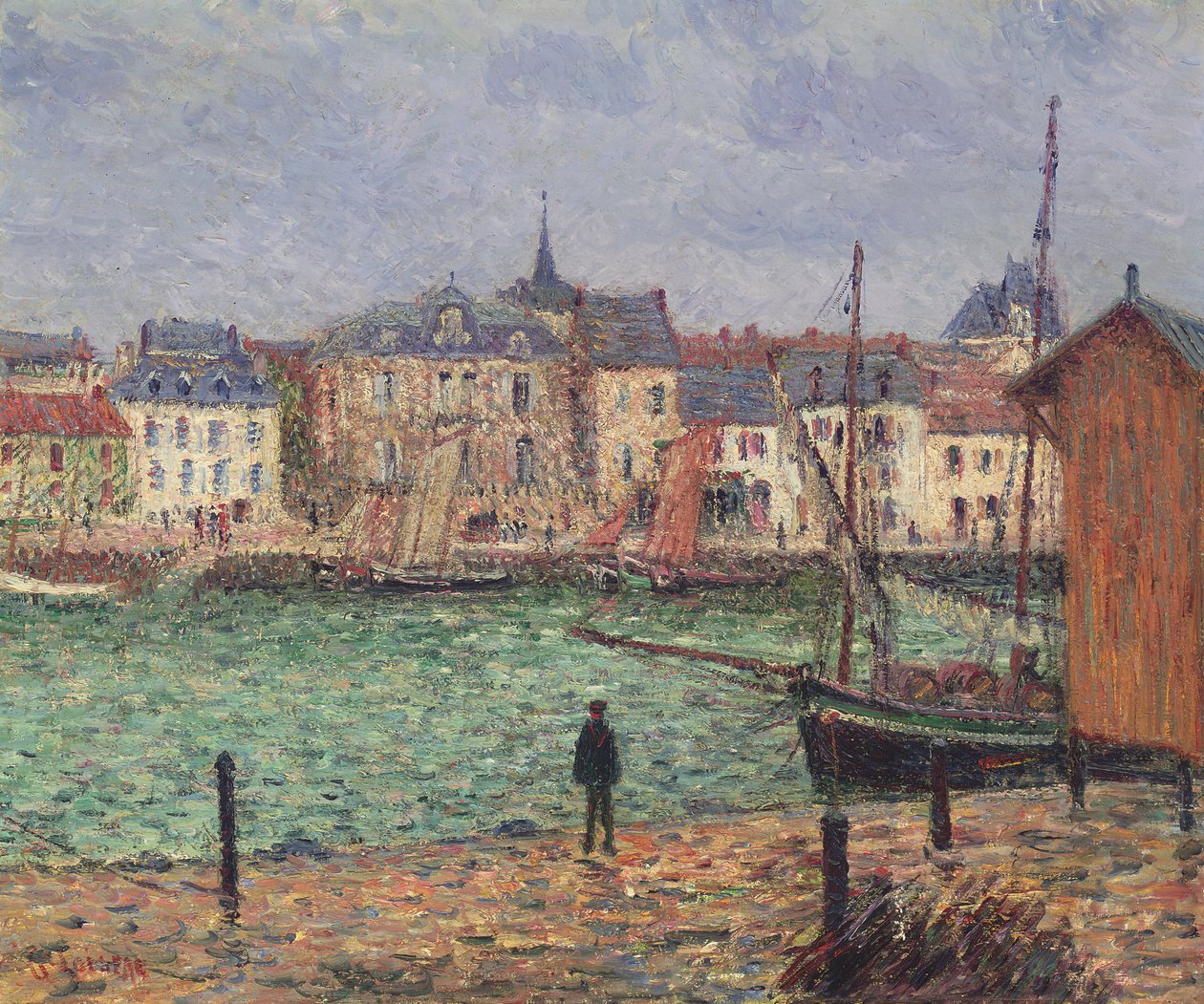 Přístav Pornic, příliv a odliv od Gustave Loiseau