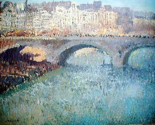 Pohled na Pont Neuf (olej na plátně) od Gustave Loiseau
