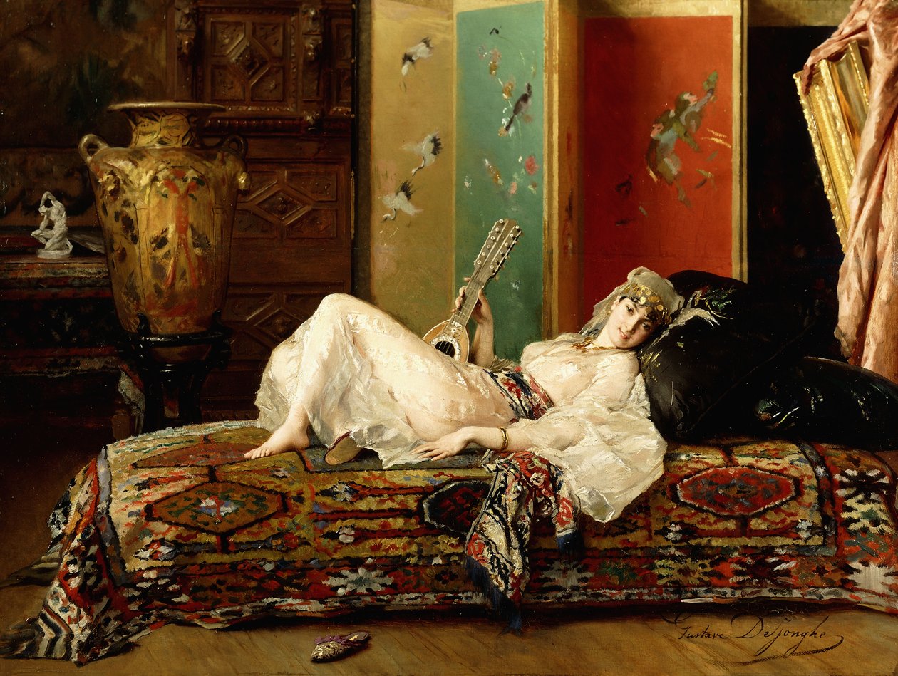 Ležící Odaliska, od Gustave Léonard de Jonghe
