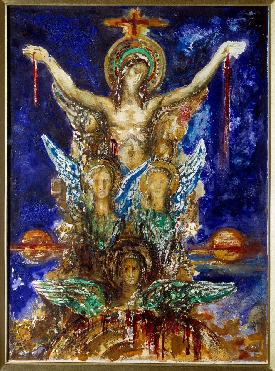Akvarel Kristus Vykupitel od Gustava Moreaua od Gustave Moreau