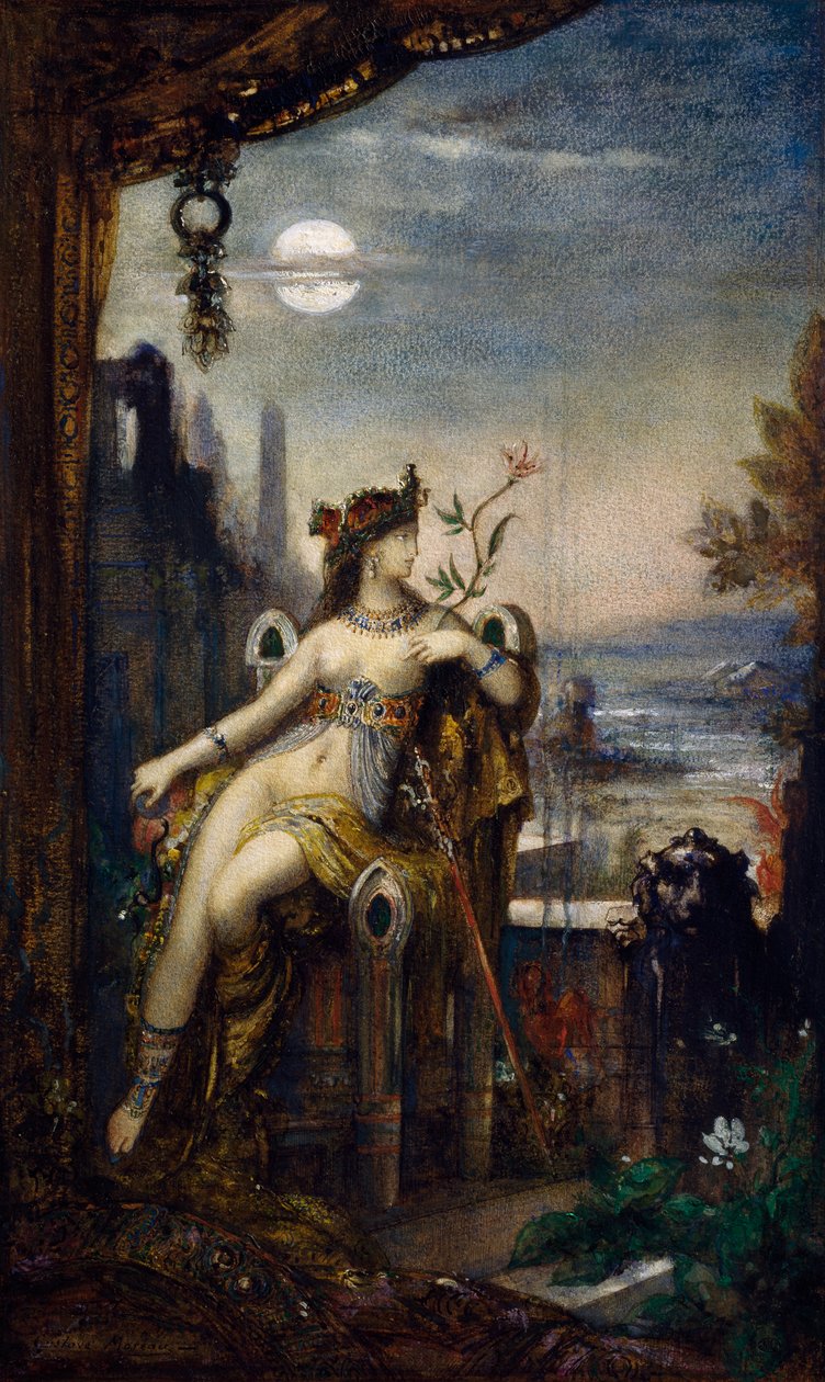 Kleopatra, Gustave Moreau, akvarel od Gustave Moreau