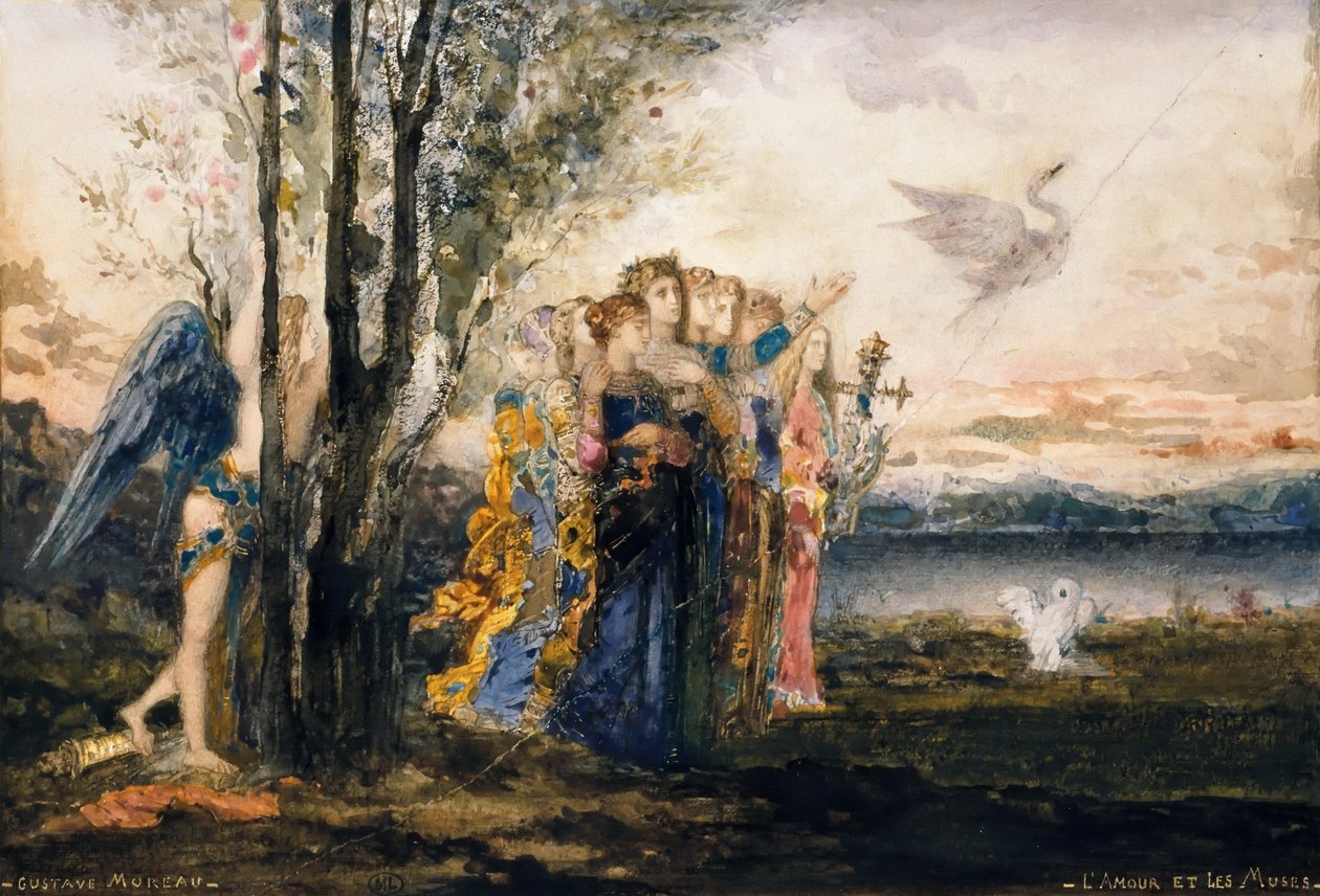 Amor a Múzy od Gustave Moreau