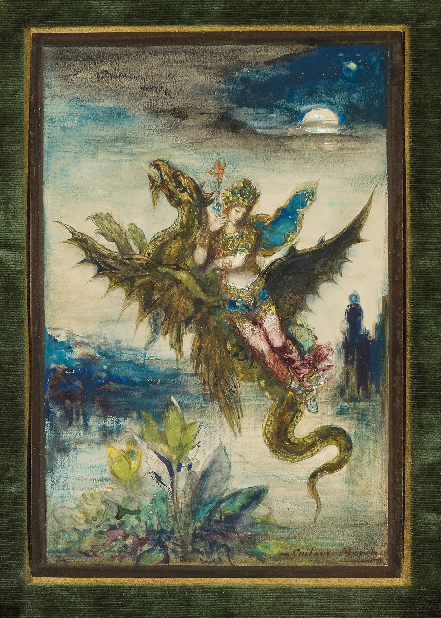 Sen o Orientu nebo Peri, kolem roku 1881 od Gustave Moreau