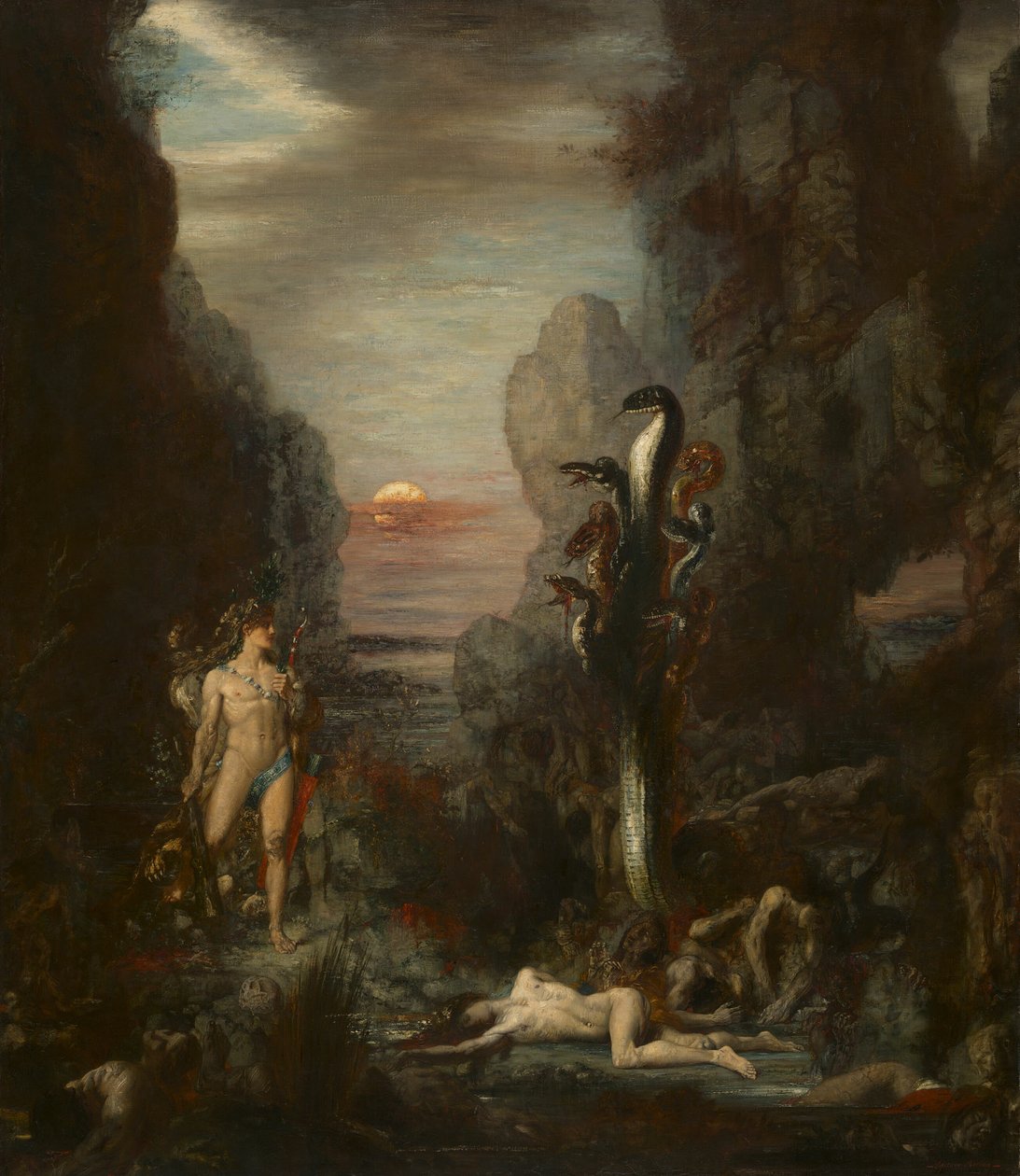 Herkules a lernajská hydra od Gustave Moreau