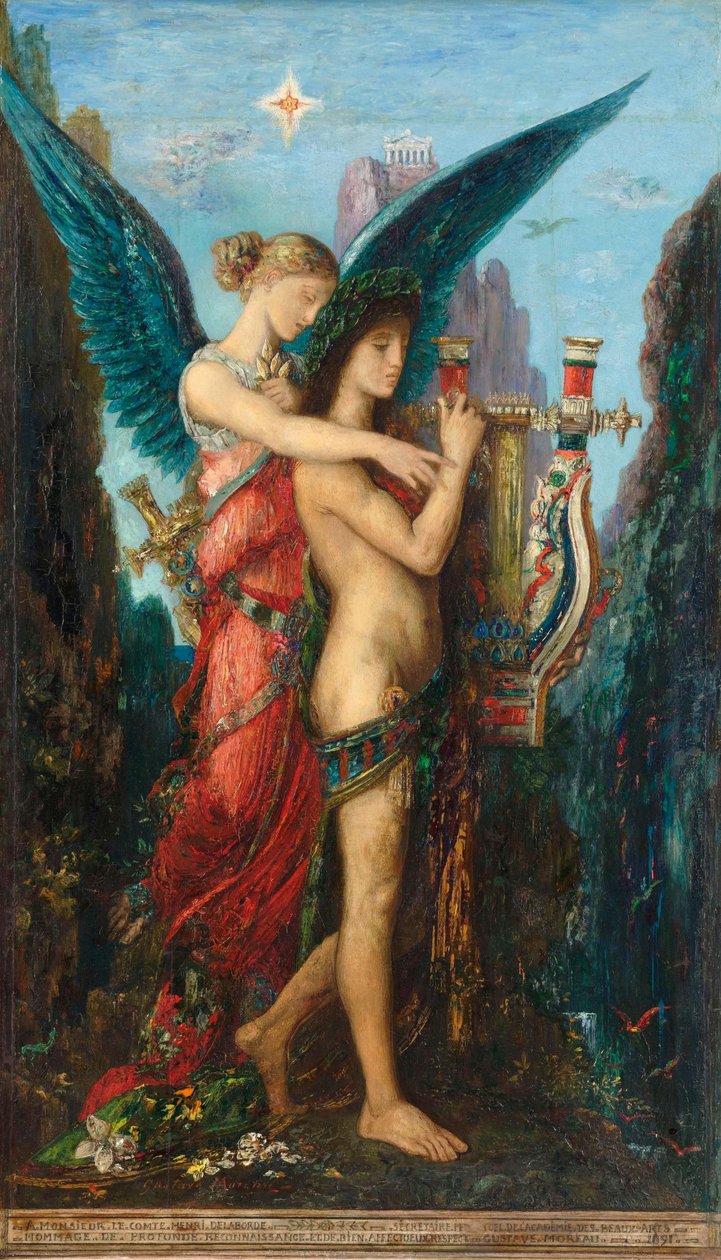 Hésiodos a múza od Gustave Moreau