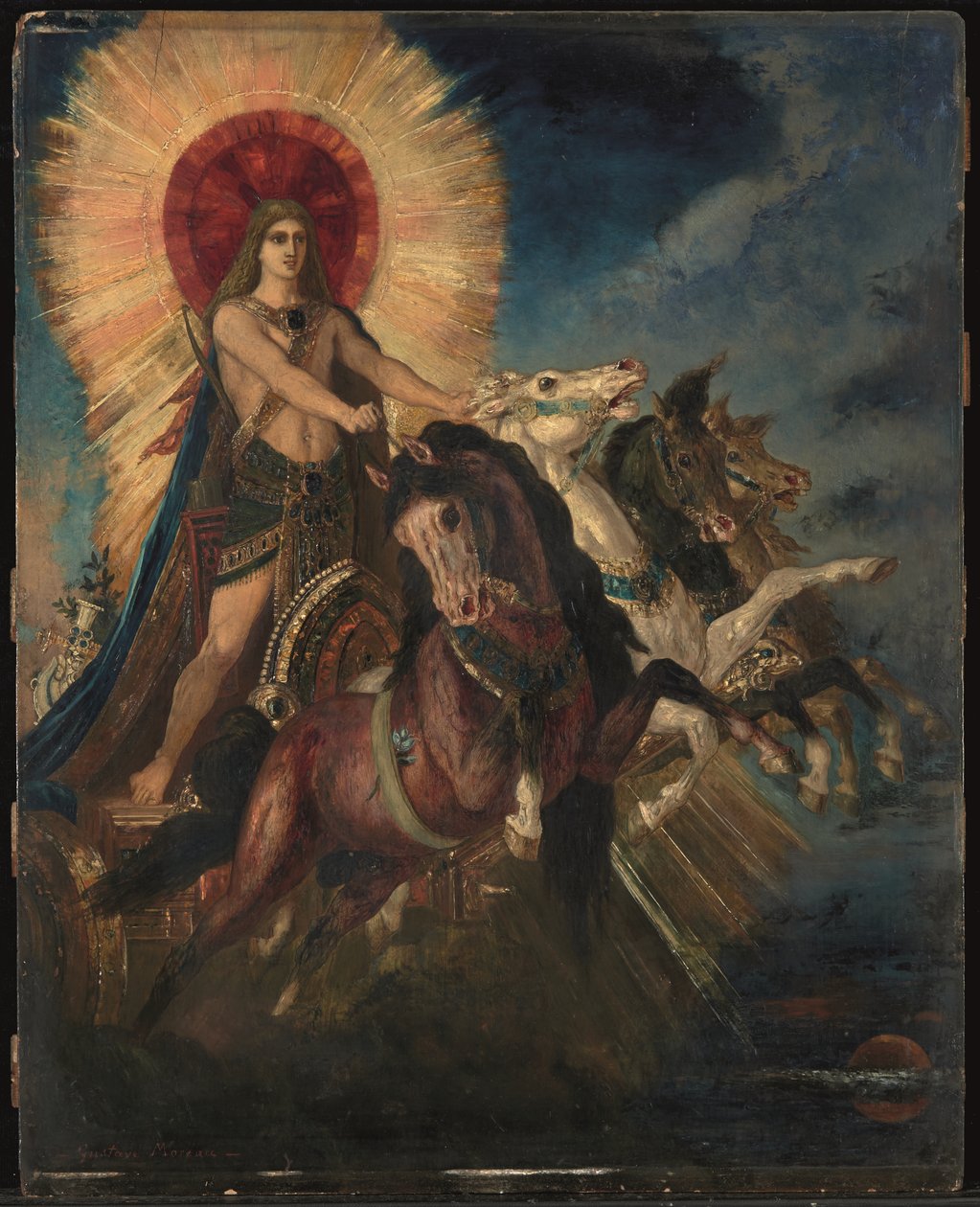Apollónův vůz neboli Phoebus-Apollo (olej na desce) od Gustave Moreau