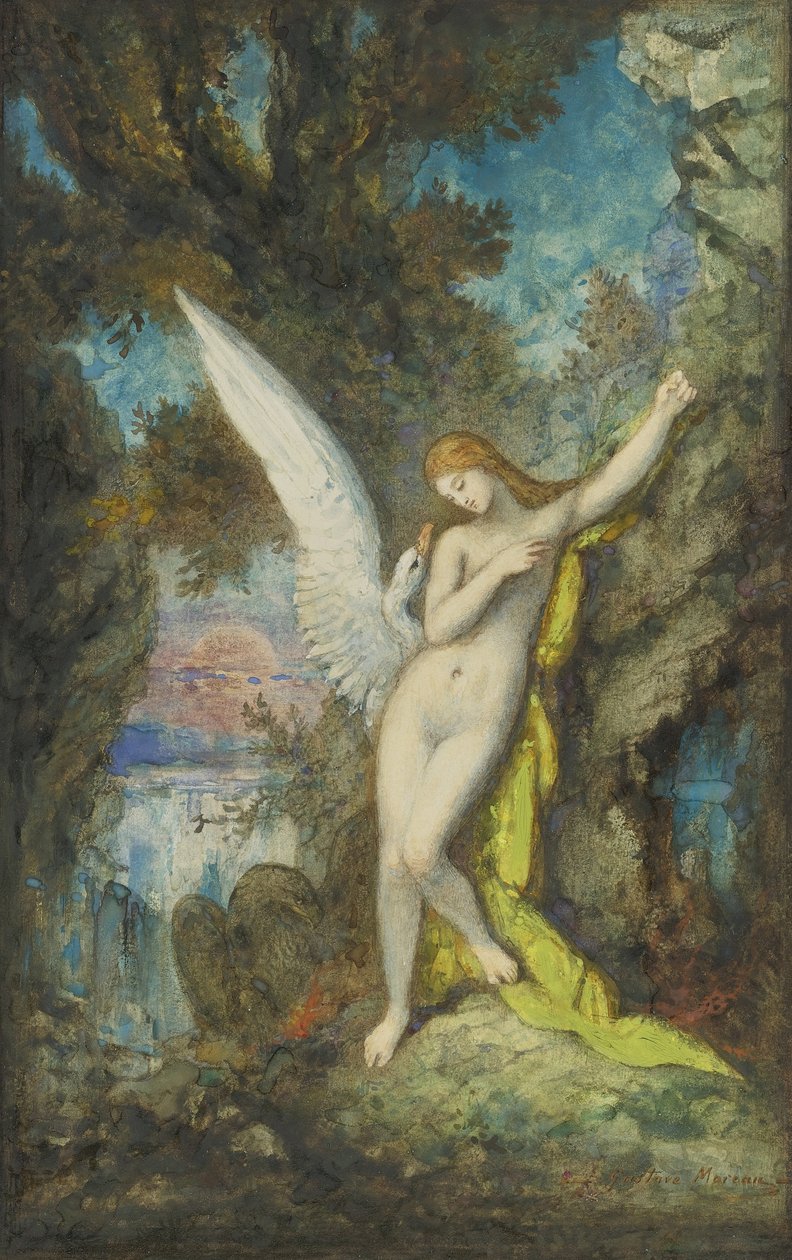 Leda a labuť od Gustave Moreau