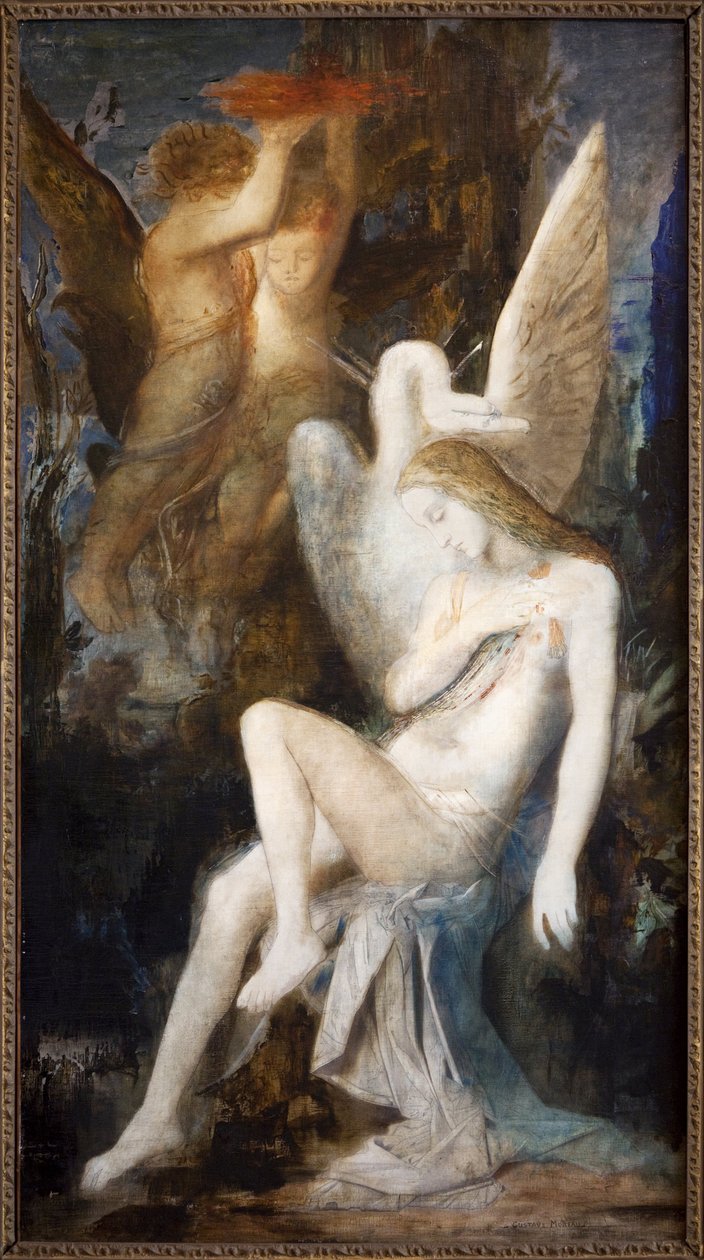 Leda a labuť (olej na plátně) od Gustave Moreau