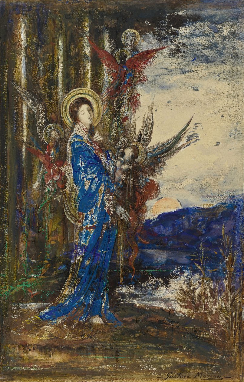 ""The proofs"" Akvarel od Gustava Moreaua (1826-1898) Soukromá sbírka od Gustave Moreau