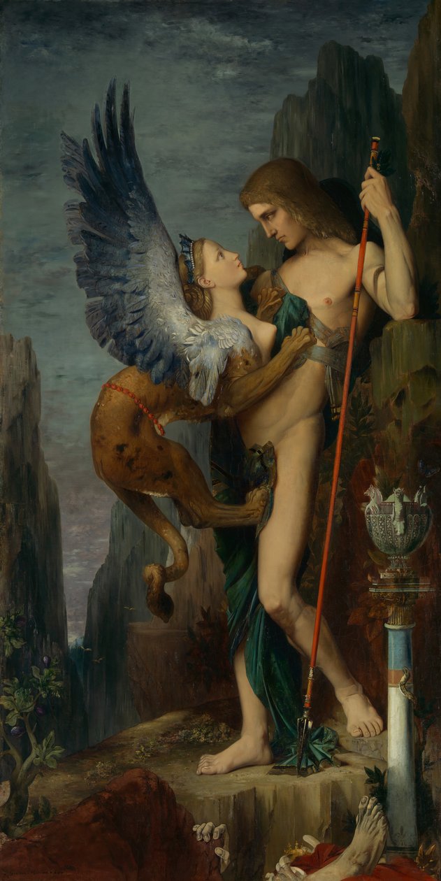 Oidipus a Sfinga, 1864. od Gustave Moreau