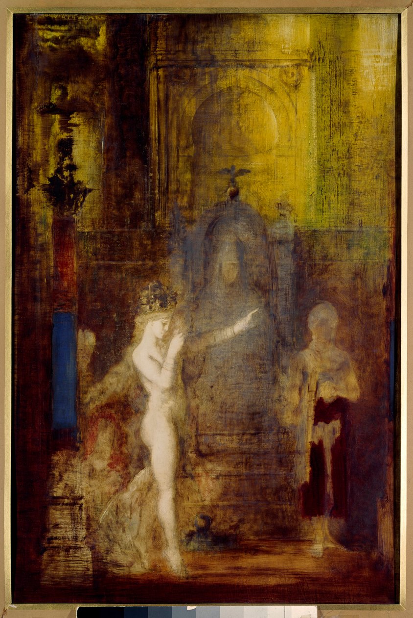 Salome tančí před Herodem Salome tančí v hodovní síni Heroda. Herode sedící na vysokém trůnu je fascinován krásou kouzelníka. Obraz Gustava Moreaua (1826-1898) od Gustave Moreau