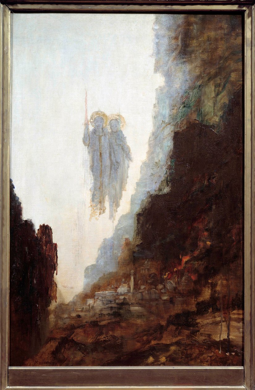 Obraz Andělé Sodomy od Gustava Moreaua (1826-1898) od Gustave Moreau