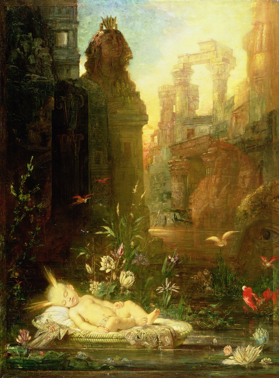 Nemluvně Mojžíš, c.1876-78 od Gustave Moreau
