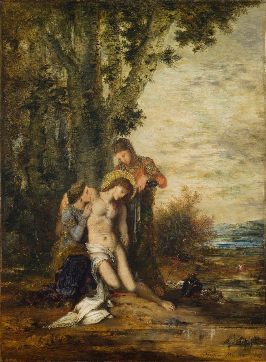 Umučený svatý Sebastian od Gustave Moreau