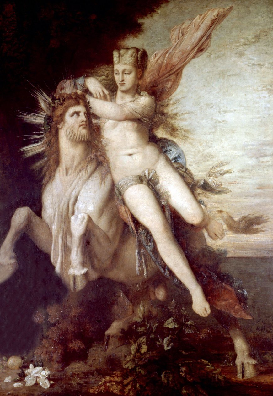 Znásilnění Evropy, kolem roku 1869 od Gustave Moreau