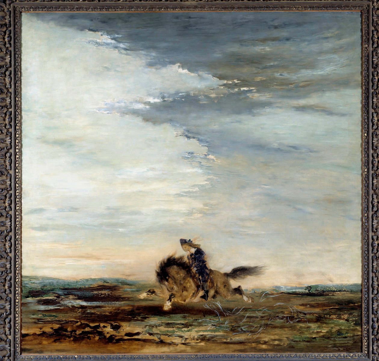 Obraz Skotského jezdce od Gustava Moreaua (1826-1898) 19. století. Paříž, Musee Gustava Moreaua od Gustave Moreau