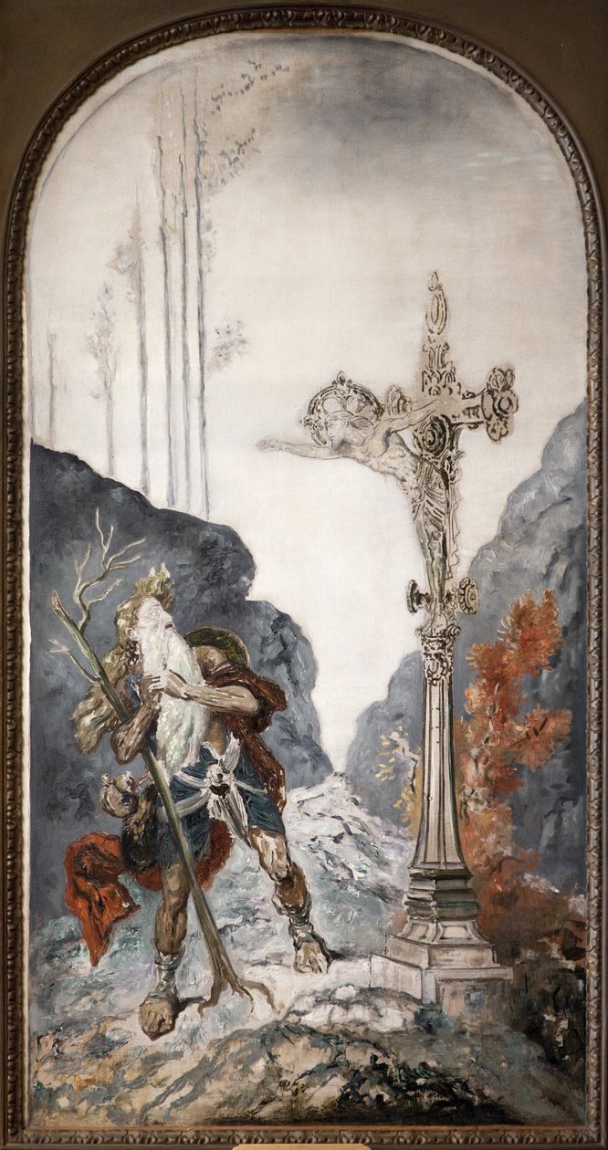 Potulný Žid, překvapený kalvárií, která ho volá, olejomalba na plátně od Gustava Moreaua (1826-1898). Fotografie, KIM Youngtae, Paříž, Musee Gustave Moreau. od Gustave Moreau
