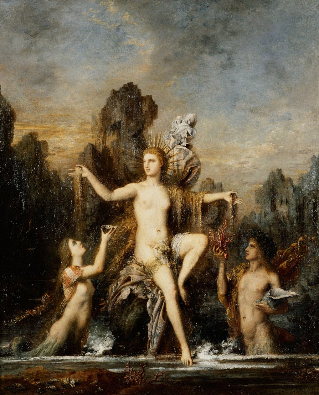 Venuše vycházející z moře; Venuše vycházející z vlny, 1866 od Gustave Moreau