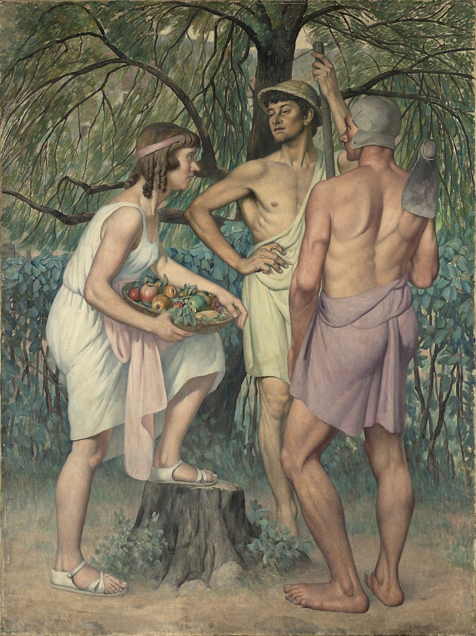 Návrat polí (triptych, boční část) od Gustave Pierre