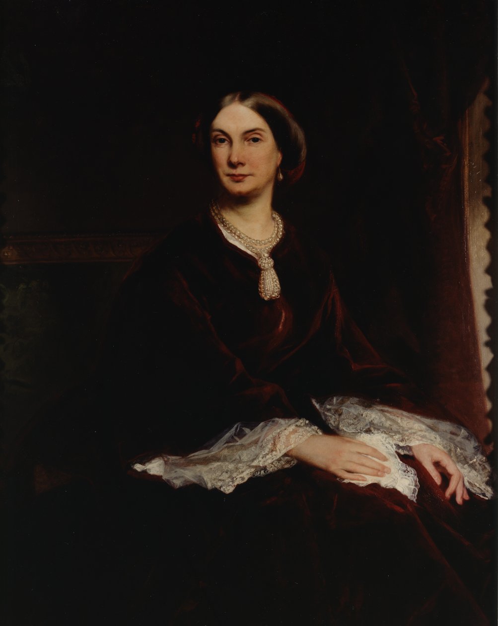 Portrét Louisy, vévodkyně z Northumberlandu (olej na plátně) od Gustave Pope