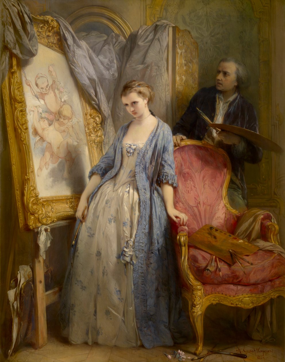 Young Artist Daydreaming (olej na plátně) od Gustave or Gustaaf Wappers