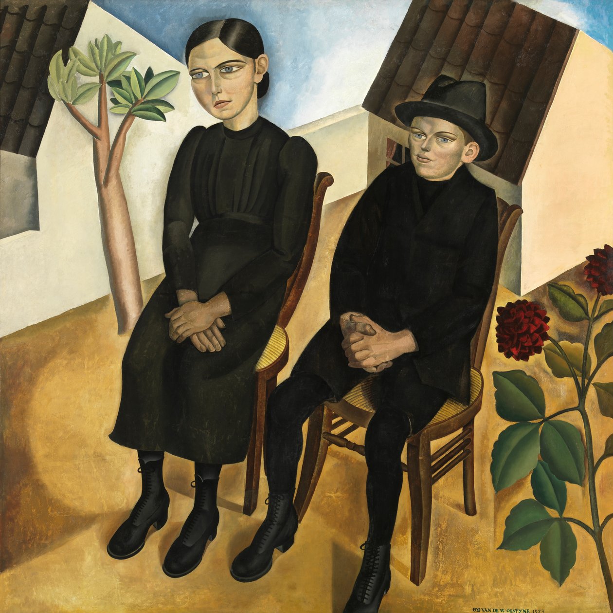 Gaston a jeho sestra od Gustave Van de Woestyne