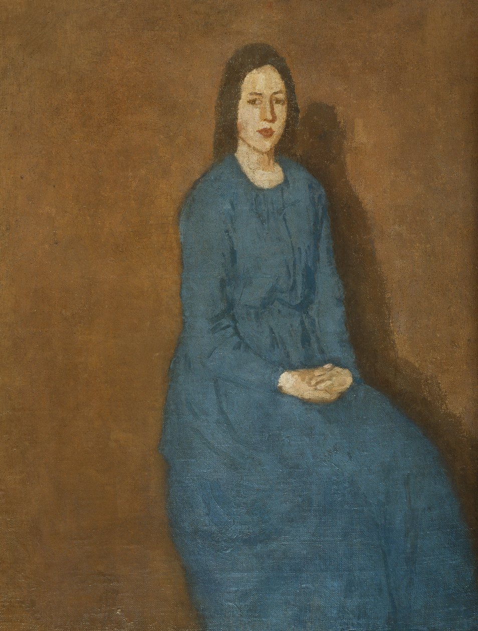 Mladá žena v modrém, kolem 1914-15 od Gwen John