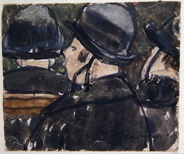 Chapeaux aux Brides (akvarel na papíře) od Gwen John