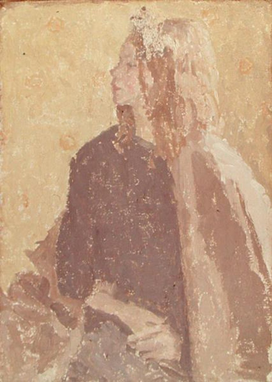 Dívka z profilu (olej a křída na plátně) od Gwen John