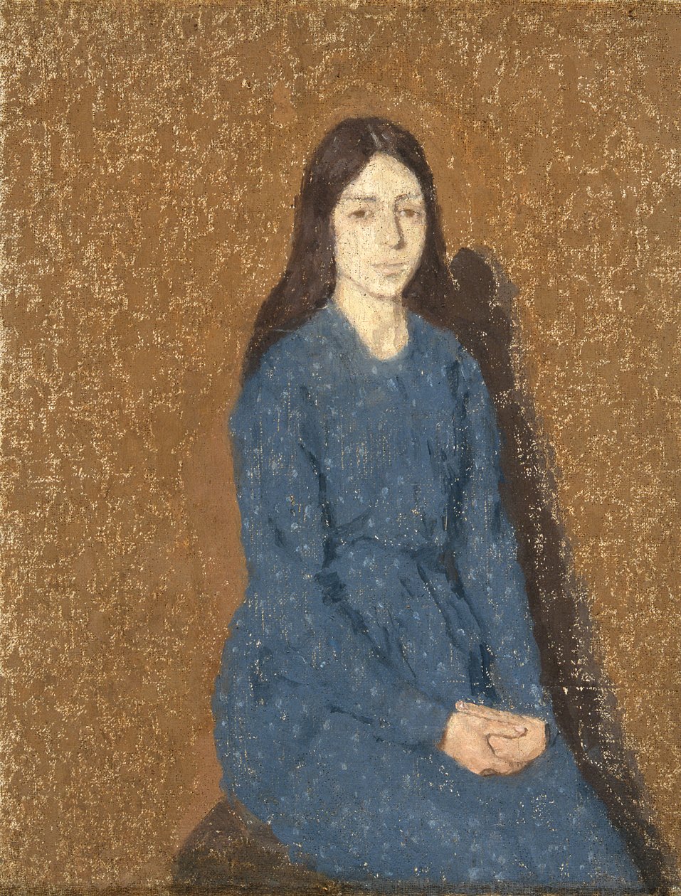 Dívka v modrých šatech (olej na plátně) od Gwen John