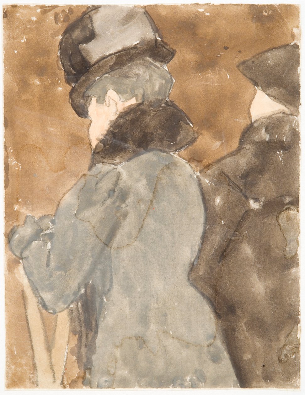 Mademoiselle Pouvereau (tužka s akvarelem na papíře) od Gwen John