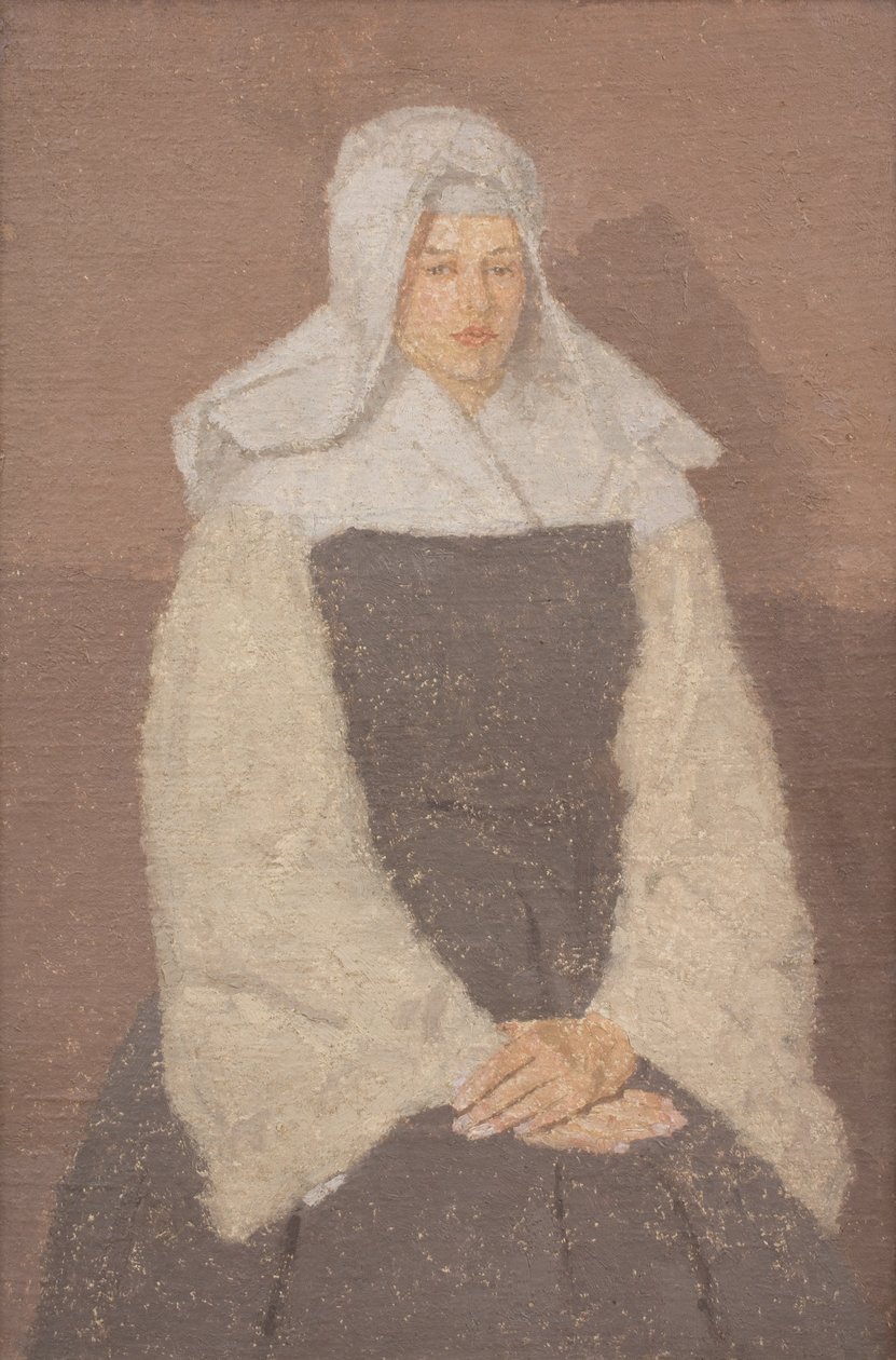Portrét mladé jeptišky, asi 1918-19 (olej na plátně) od Gwen John