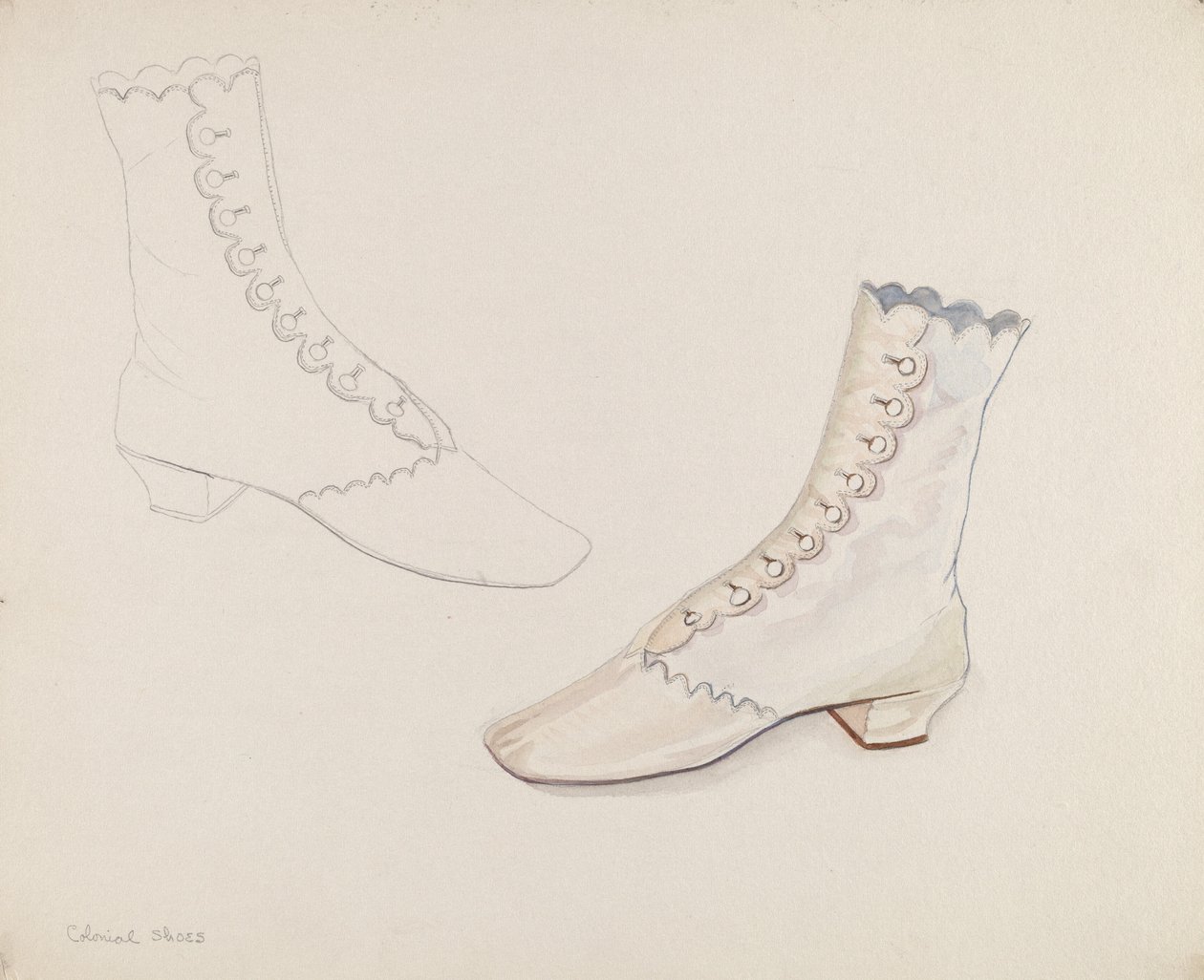 Svatební obuv Quaker, c. 1936. od Gwyneth King