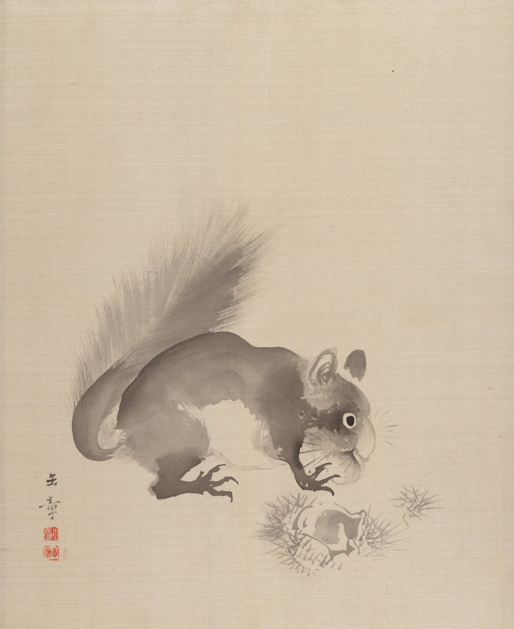 Veverka jí kaštany, 1887-92. od Gyokusho Kawabata