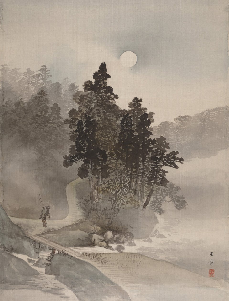 Cestování za měsíčního svitu, 1800. od Gyokusho Kawabata