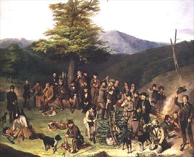 Střelecká párty v Gerecse Hills, 1859 od Gyorgyi Giergl Alajos