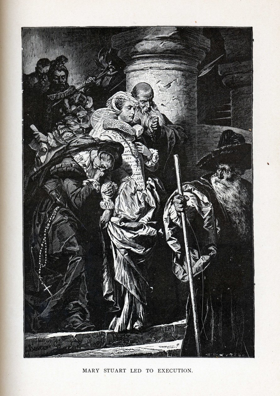 Mary Stuartovna vedla k popravě, 1882 od Gyula Benczúr