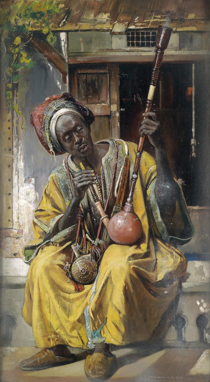 Kuřák vodní dýmky, 1903 od Gyula Tornai