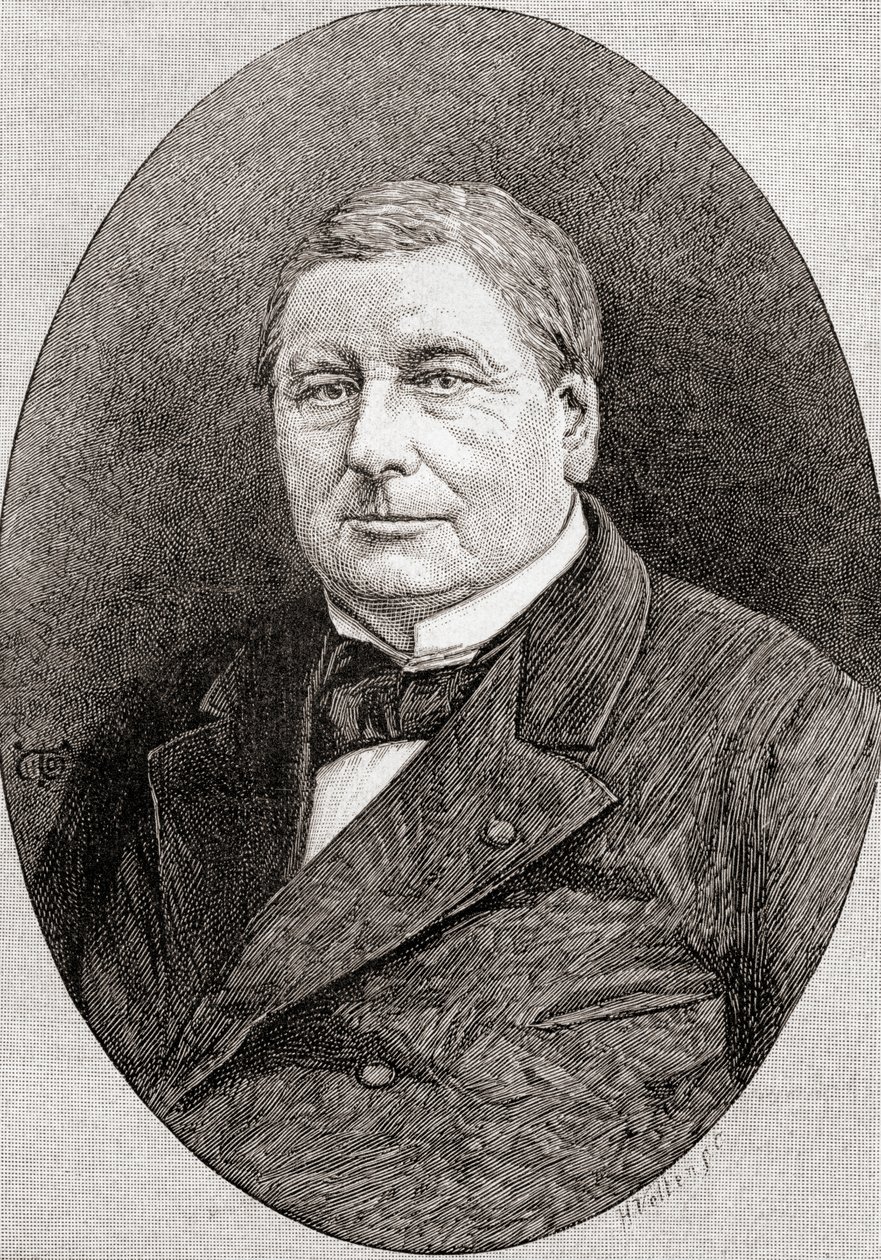 Eugène Marin Labiche, z The Century Illustrated Monthly Magazine, vydaný 1884 (dřevoryt) od H. Velten