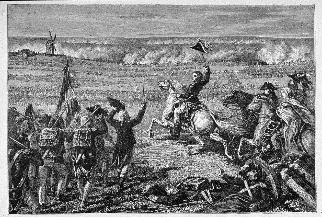 Bitva u Valmy, 20. září 1792, vyryl Charles Maurand od H. de la Charlerie