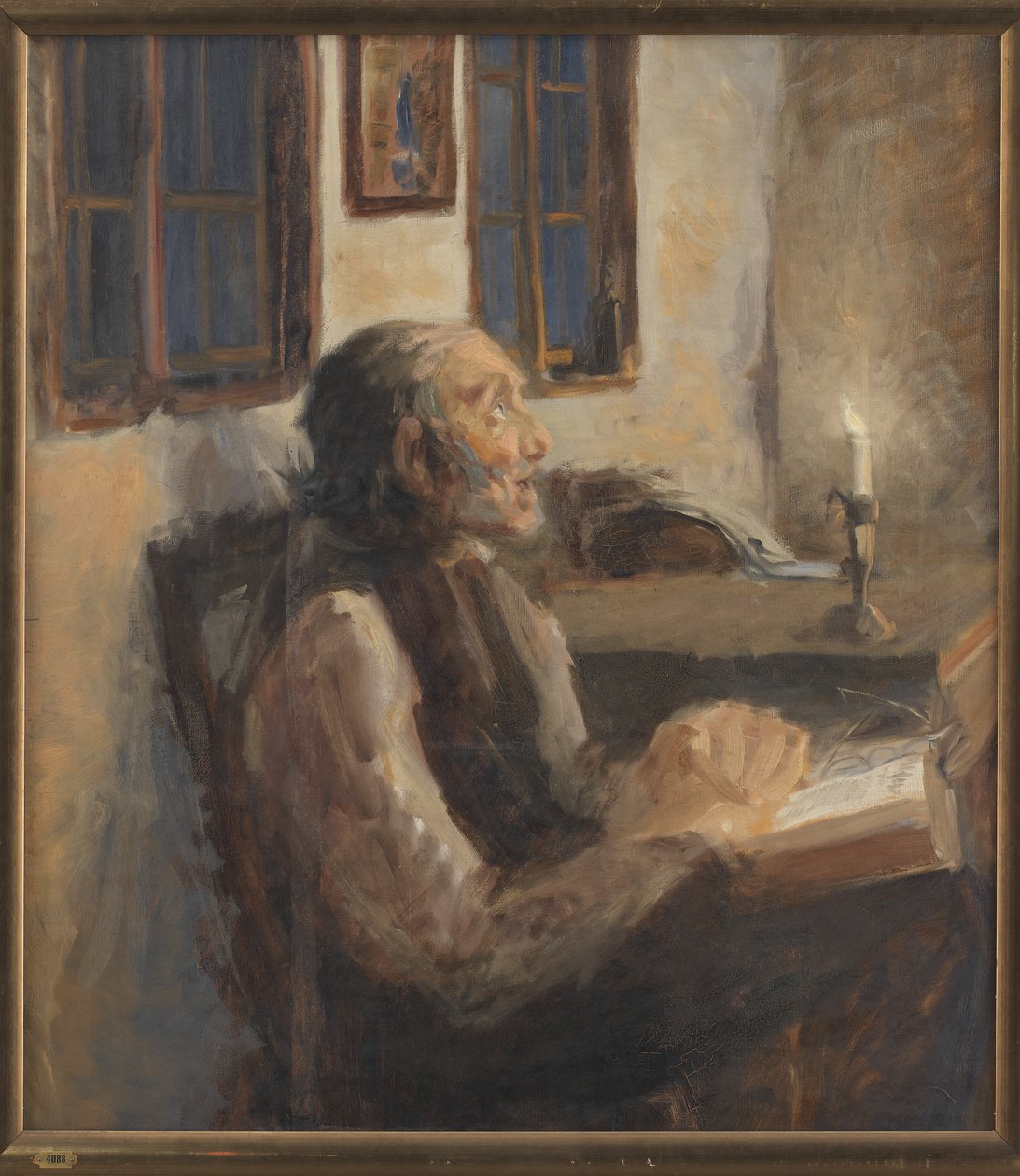 Stařec u malomocného od H.A. Brendekilde