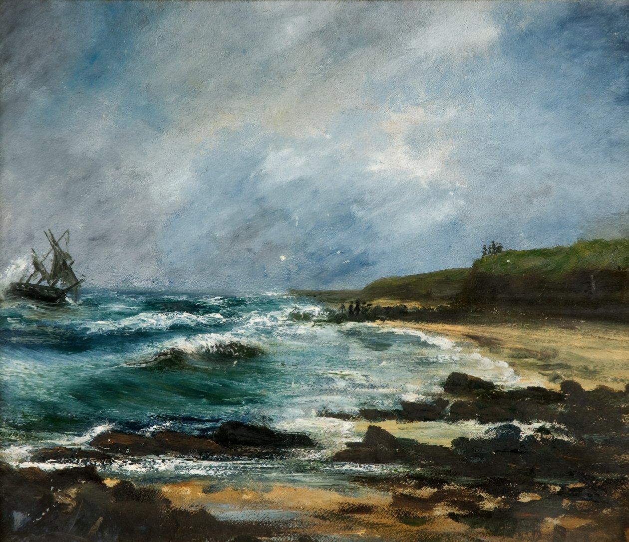 Vrak ruského ketch Julerneck u Marsden Cliffs od H.C.B. Scott