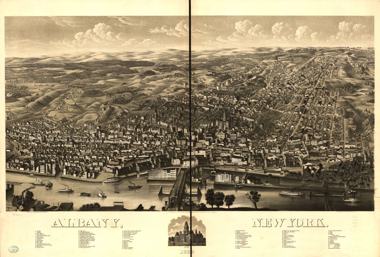 Albany, New York 1879. od H.H. Rowley and Co.; Beck and Pauli