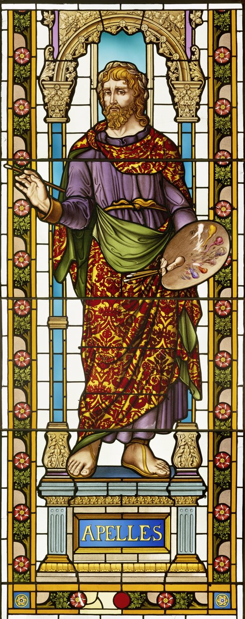 Okno s výstavou Apelles od H.J.J. Geuer (workshop of)